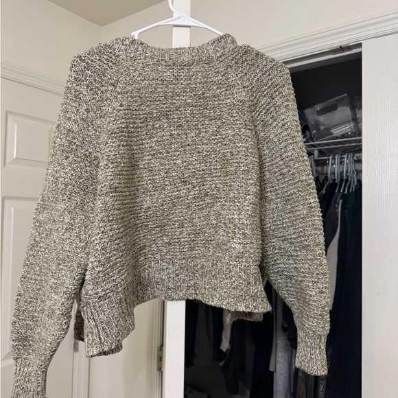Cozy Chunky Knit Olive-Grey Button Cardigan Sweater - Picture 2 of 3